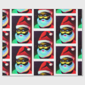 ブラックサンタクロースすてきサンニッククリスマス ラッピングペーパー (フラット)