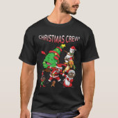 ブラックサンタクロースのアフリカ系アメリカ人クリスマスクルー Tシャツ (正面)
