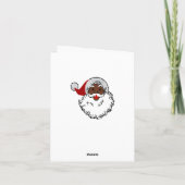 ブラックサンタクロースのクリスマス カード (裏面)