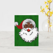 ブラックサンタクロースのクリスマス カード (黄色い花)