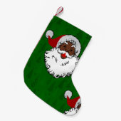 ブラックサンタクロースのクリスマス スモールクリスマスストッキング (正面 (吊り時))