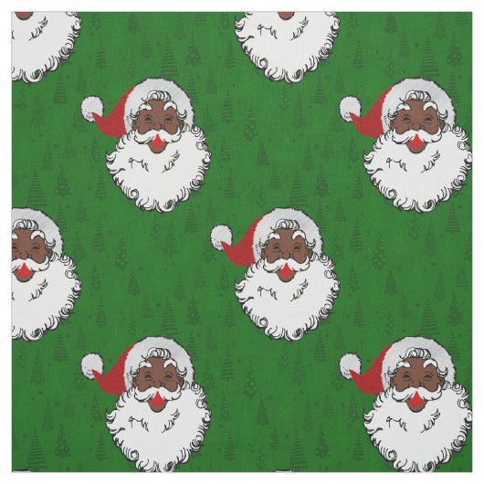 ブラックサンタクロースのクリスマス ファブリック (見本)