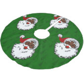 ブラックサンタクロースのクリスマス ブラッシュドポリエステルツリースカート (アングル)