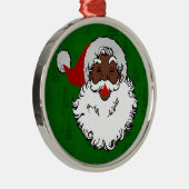 ブラックサンタクロースのクリスマス メタルオーナメント (右)