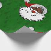 ブラックサンタクロースのクリスマス ラッピングペーパー (角)