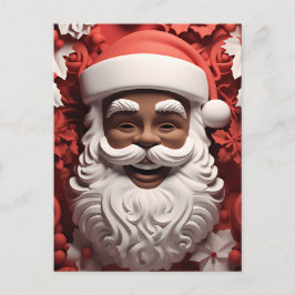 ブラックサンタクロースキングクリスマスメラニンクリスマス ポストカード