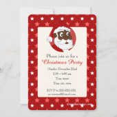 ブラックサンタクロースクリスマスパーティの招待状 招待状 (正面)