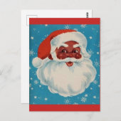 ブラックサンタクロースクリスマスポストカードヴィンテージスタイル ポストカード (正面/裏面)