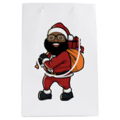 ブラックサンタクロースホリデイ抱き枕 ミディアムペーパーバッグ (正面)