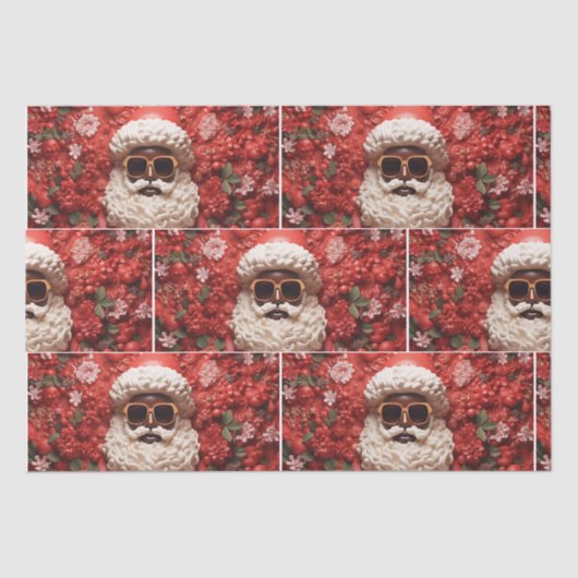 ブラックサンタクロースメラニンクリスマス3D聖ニック 薄葉紙 (正面)