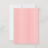 ブラックサンタクロースレッドホワイトストライプ招待状 招待状 (裏面)