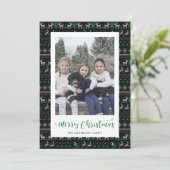 ブラックサンタクロース写真クリスマスカード シーズンカード (スタンド正面)