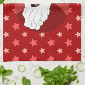 ブラックサンタクロース漫画 キッチンタオル (折り畳み)