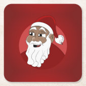 ブラックサンタクロース漫画 スクエアペーパーコースター (正面)