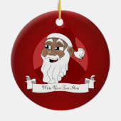 ブラックサンタクロース漫画 セラミックオーナメント (裏面)