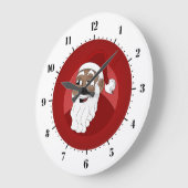 ブラックサンタクロース漫画 ラージ壁時計 (傾斜)