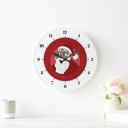 ブラックサンタクロース漫画 ラージ壁時計 (ホーム)