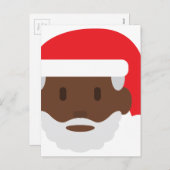 ブラックサンタクロース絵文字 シーズンポストカード (正面/裏面)