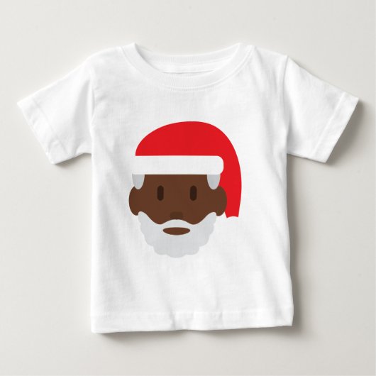 ブラックサンタクロース絵文字 ベビーTシャツ (正面)