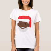ブラックサンタクロース絵文字 Tシャツ (正面)