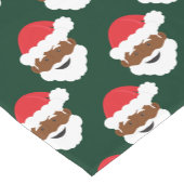 ブラックサンタクロース茶色のスキングリーンクリスマス ショートテーブルランナー (コーナー)