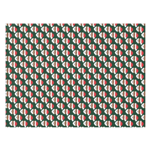 ブラックサンタクロース茶色のスキングリーンクリスマス テーブルクロス (正面(横))