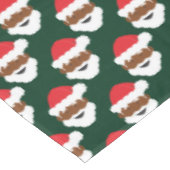 ブラックサンタクロース茶色のスキングリーンクリスマス テーブルクロス (アングル)