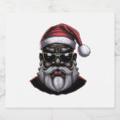 ブラックサンタクロース（アフリカ系アメリカンサンタクロース） スパークリングワインラベル (シングルラベル)