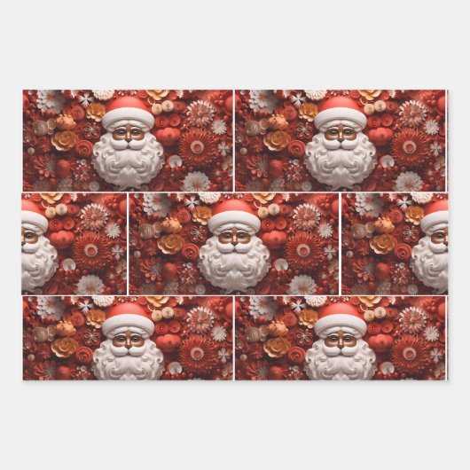 ブラックサンタクロース、メラニンクリスマス、醜いクリスマスSw ラッピングペーパーシート (正面2)