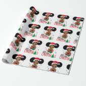 ブラックサンタクロース、メラニンクリスマス、醜いクリスマスSw ラッピングペーパー (アンロールド)