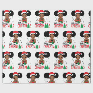 ブラックサンタクロース、メラニンクリスマス、醜いクリスマスSw ラッピングペーパー