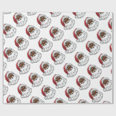 ブラックサンタクロース ラッピングペーパー (フラット)