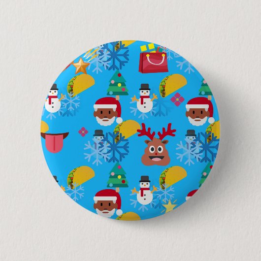 ブラックサンタコクリスマス 缶バッジ (正面)