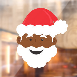 ブラックサンタブラウンスキンクリスマス ウィンドウサイン