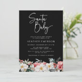 ブラックサンタベビーホリデーベビーシャワー招待状 招待状 (スタンド正面)