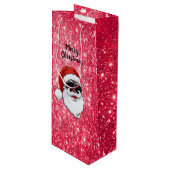 ブラックサンタホリデーギフトバ ワインギフトバッグ (正面アングル)