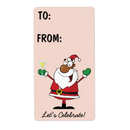 ブラックサンタホリデートーストギフトラベル ラベル