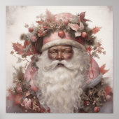 ブラックサンタポートレート:ソフトピンクス&アーストーン ポスター (正面)