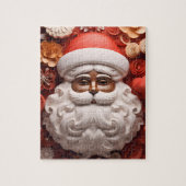 ブラックサンタメラニンクリスマスキングブルサンニック ジグソーパズル (縦)