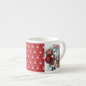 ブラックサンタ名前をカスタムするチャイルドズカップボーイ/ガール エスプレッソカップ (正面右)