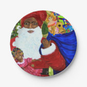 ブラックサンタ紙ディナープレートス  ペーパープレート (正面)