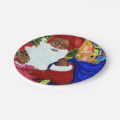 ブラックサンタ紙ディナープレートス  ペーパープレート (アングル)