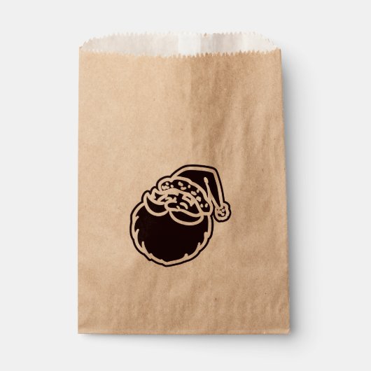 ブラックサンタ顔クリスマスホリデーフェイストリート フェイバーバッグ (正面)