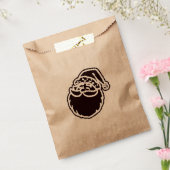 ブラックサンタ顔クリスマスホリデーフェイストリート フェイバーバッグ (封をした状態)