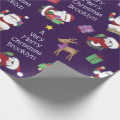 ブラックサンタ&フレンズ ラッピングペーパー (角)