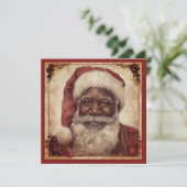 ブラックサンタ 白ひげサンタ 帽子 ビンテージ シーズンカード (スタンド正面)