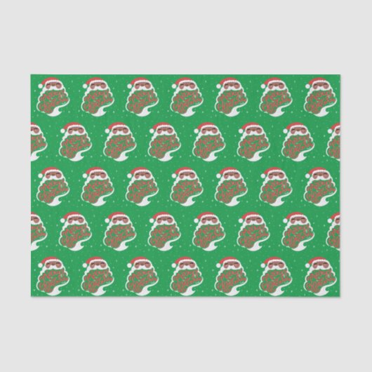 ブラックサンタ | Merry Christmas All |緑 薄葉紙 (正面)