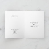 ブラックサンタinそりパーソナライズされたクリスマス カード (内部)