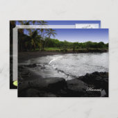 ブラックサンドビーチはがき、カスタマイズ可能 ポストカード (正面/裏面)