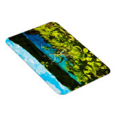 ブラックサンドビーチオンザロードハナマウイ抽象芸術 マグネット (右側)